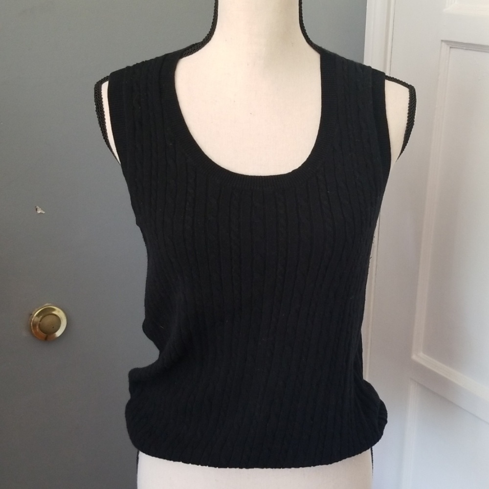 Merona black sweater vest XL